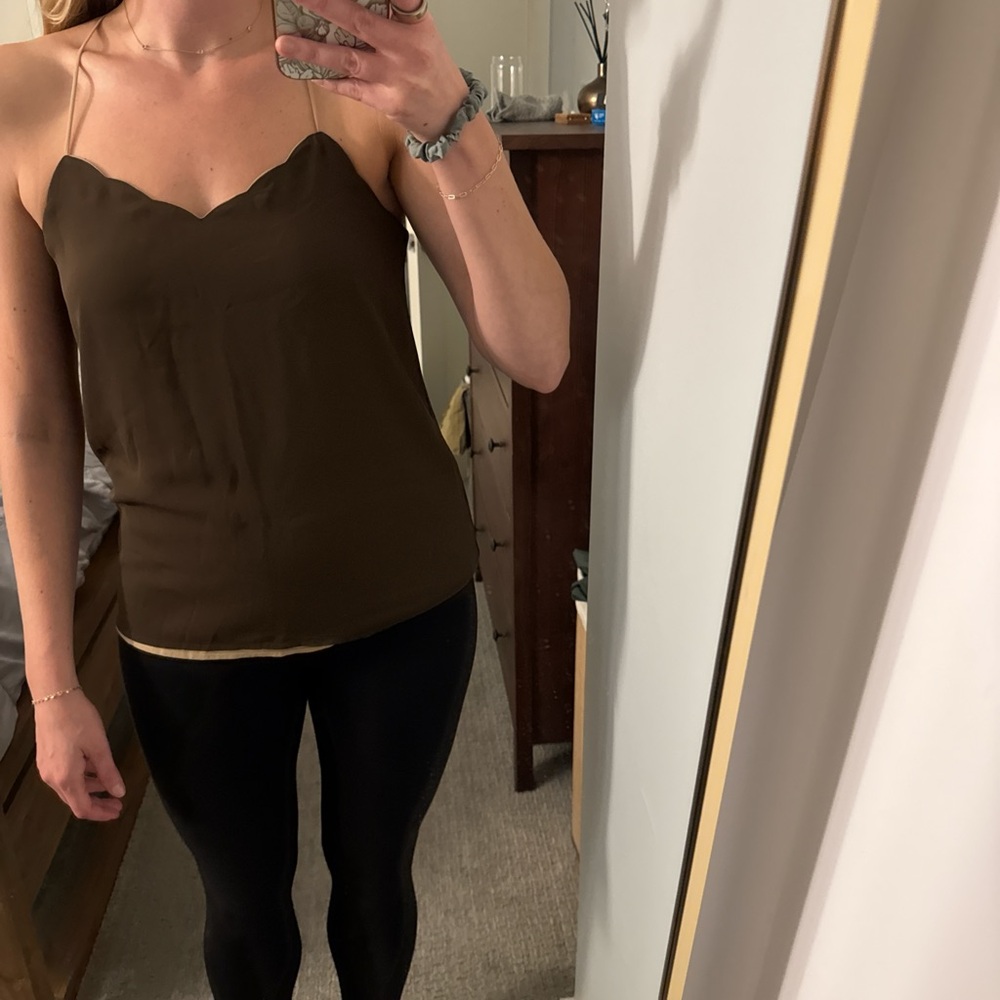 Brown/Tan Reversable Women's Camisole Top